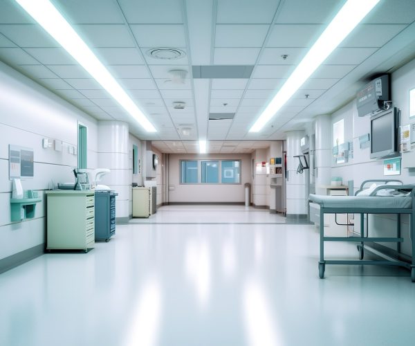 Entrance to emergency room at hospital Generative AI